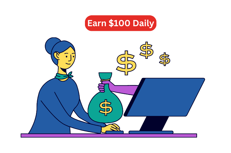 What are some online websites from where I can earn $100 daily?