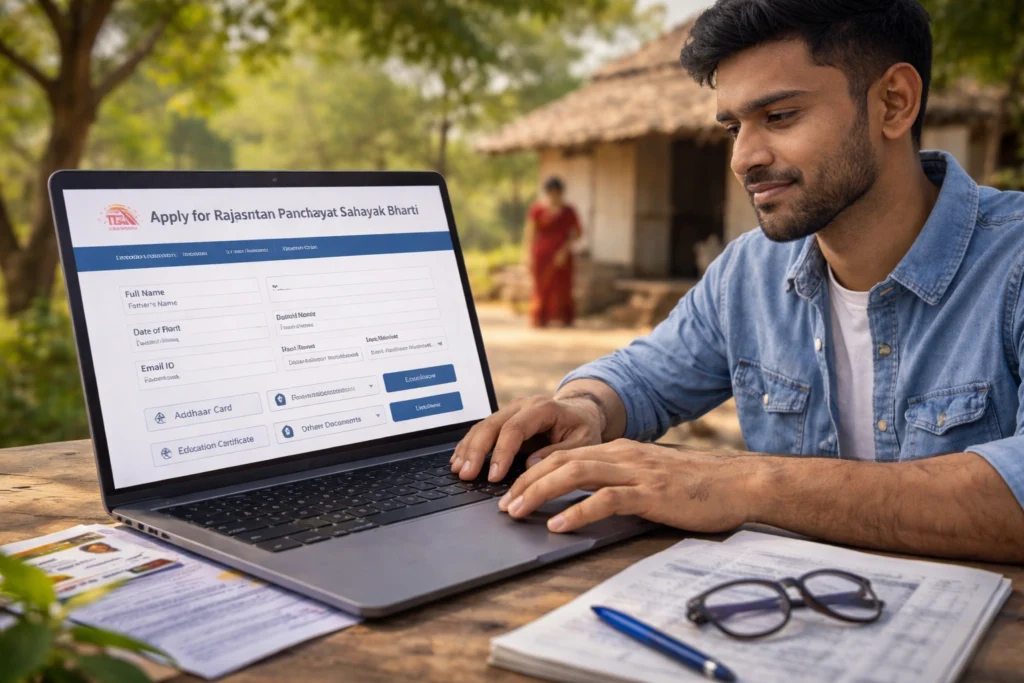 10th Pass Government Jobs In Rajasthan 2026 के लिए ऑनलाइन फॉर्म भरता युवा