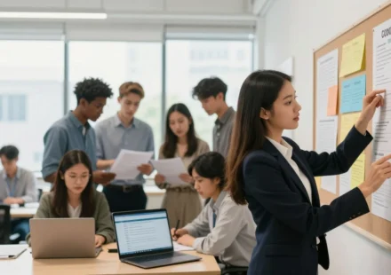 Government Jobs Vacancies 2026 notification देखते हुए उम्मीदवार, laptop पर online आवेदन करते हुए